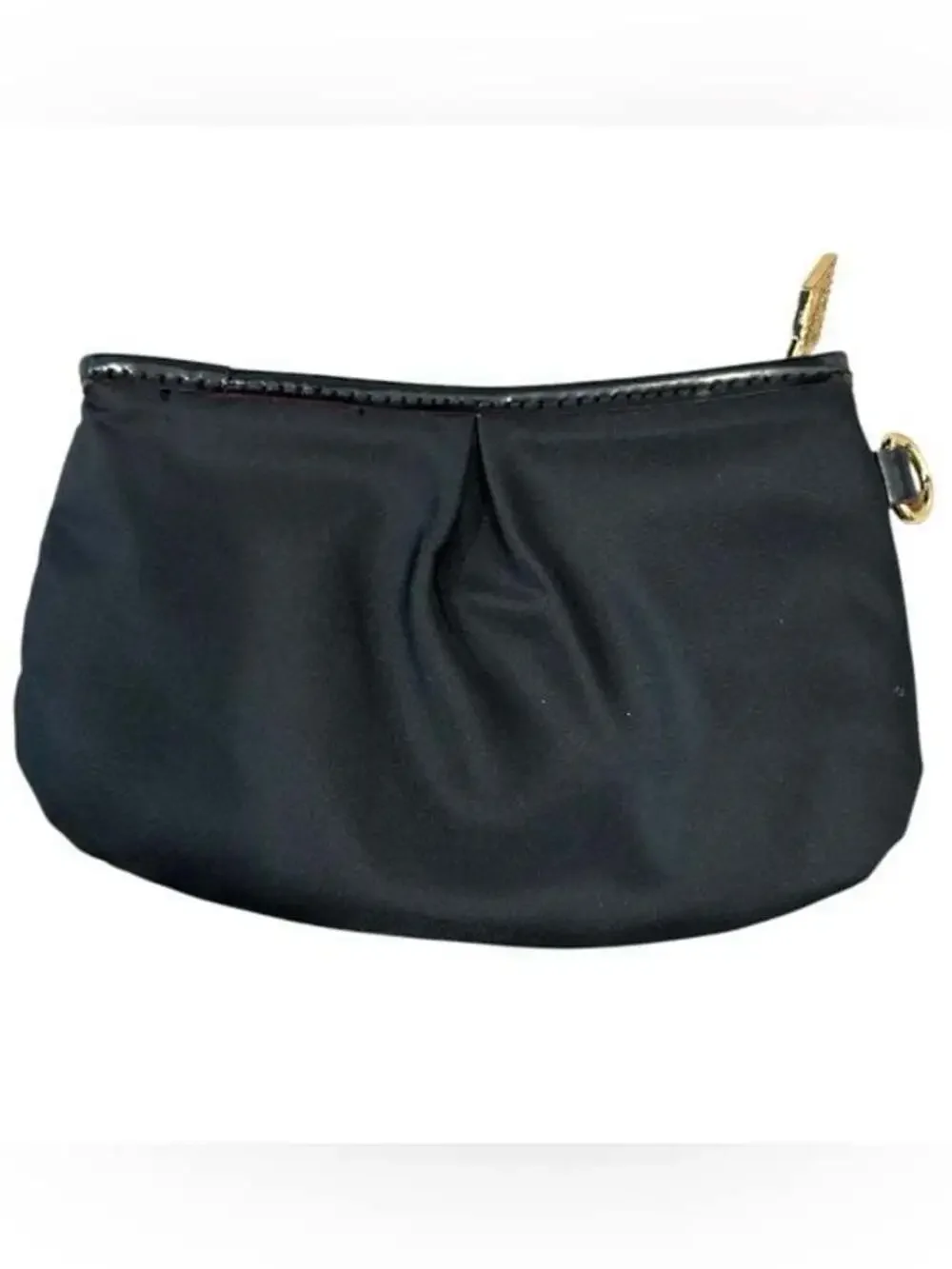 MZ Wallace Black Small Pleated Pouch with Gold Hardware - Picture 2 of 5